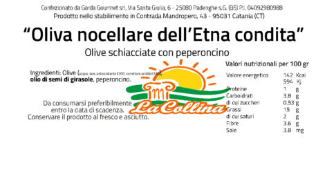 Olive condite Etichetta